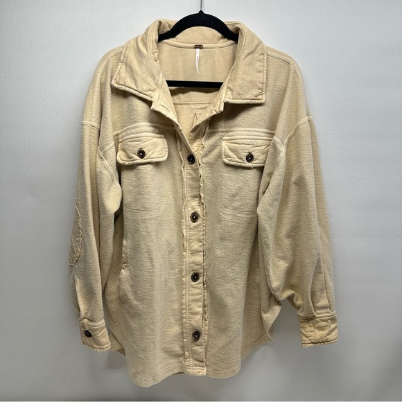 Free people oversized Ruby jacket Women's Tan Jacket size Small - Picture 2 of 10
